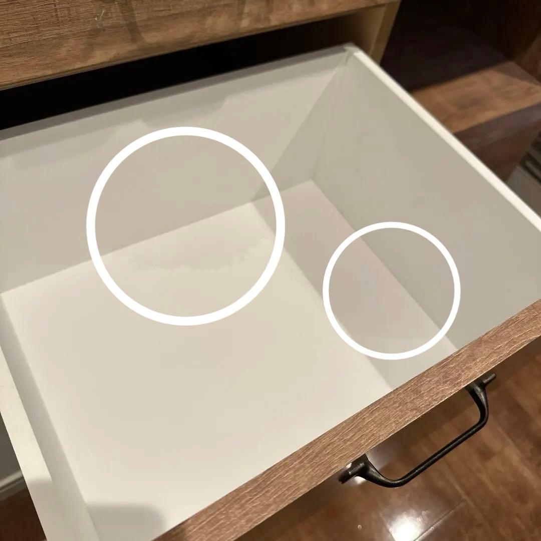 大川家具　LOWYA 食器棚 キッチンカウンター 国産　101cm 完成品