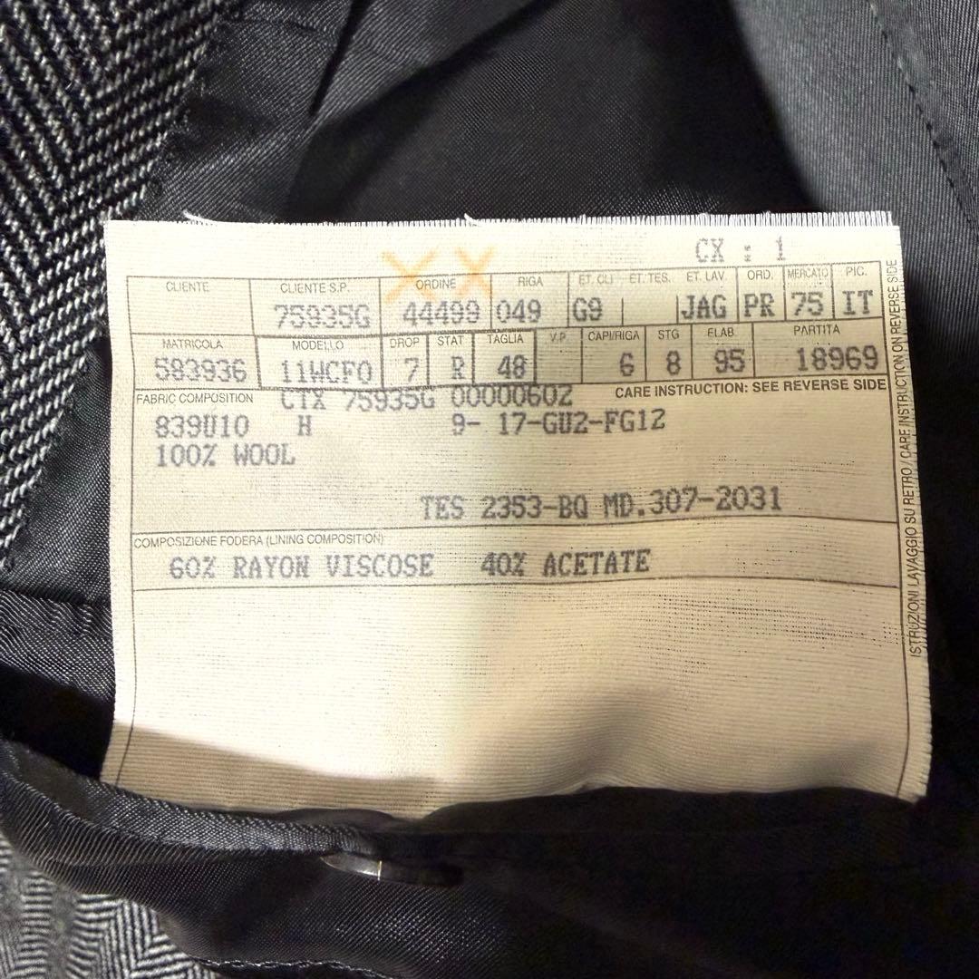 GUCCI グッチ シングル テーラードジャケット ヘリンボーン イタリア製 L