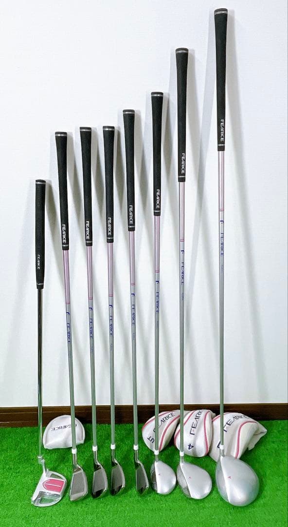 左利き　レフティ　フェアライス　レディース　女性　ゴルフセット　ピンのバック付き