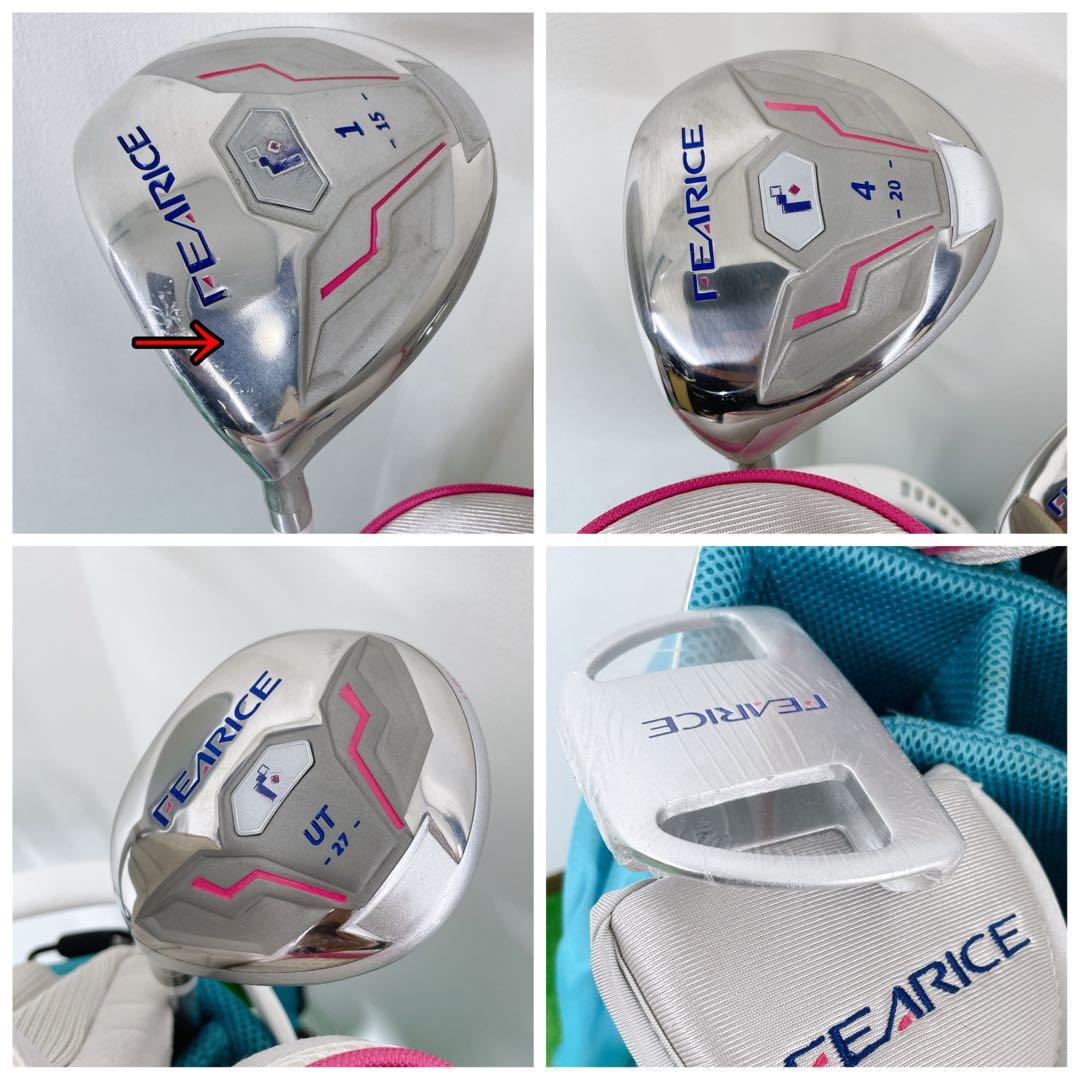 左利き　レフティ　フェアライス　レディース　女性　ゴルフセット　ピンのバック付き