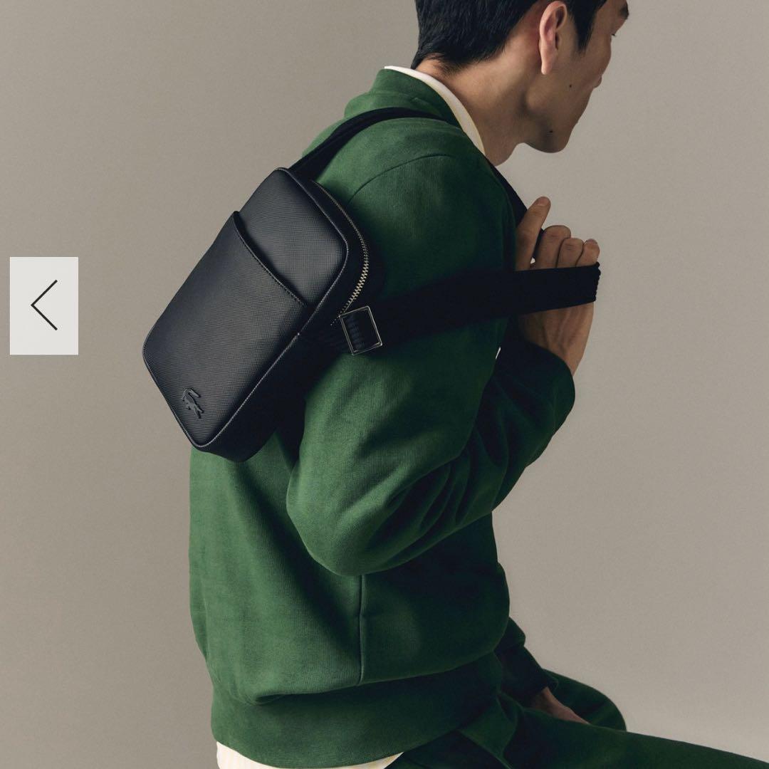 現行モデル✨ラコステ　メンズクラシック バーティカルカメラバッグ　LACOSTE