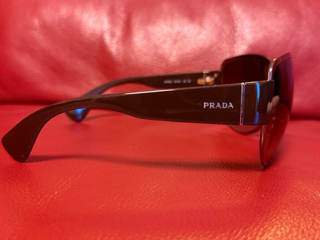 PRADA サングラス シールド スモーク イタリア製 ケース付 美品