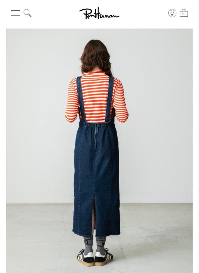 ロンハーマン　デニムエプロンドレス