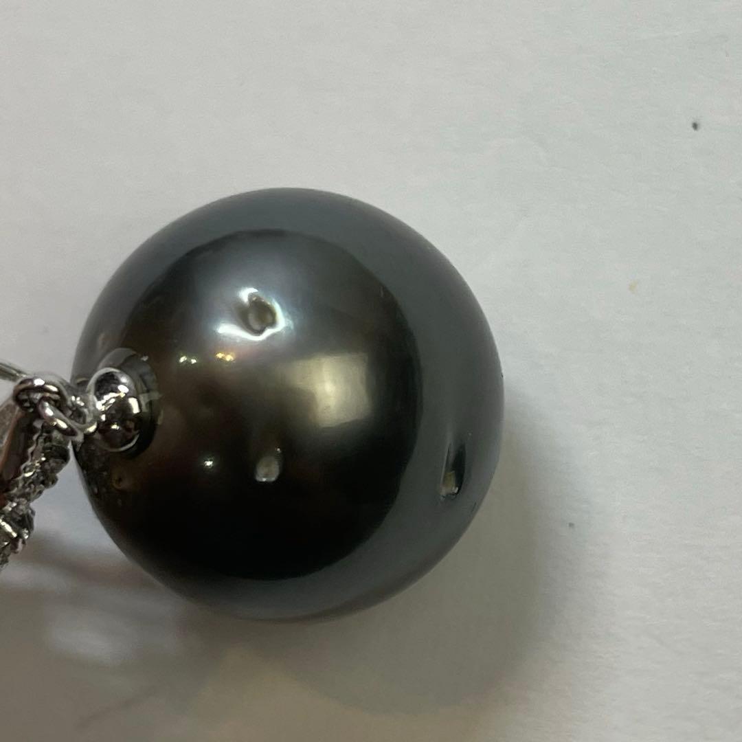 k18WG 本真珠　ネックレストップ　アクセサリー　レディース　チャーム