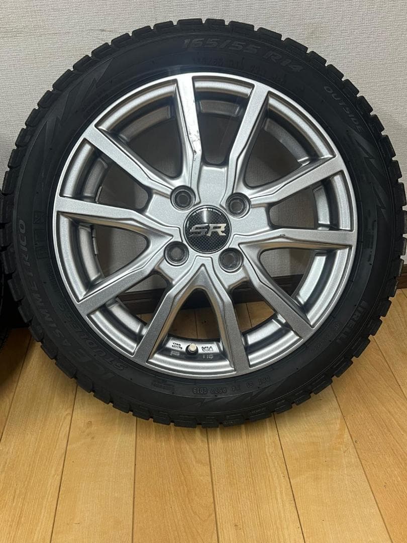 SR 14インチホイール＆165/55R14スタッドレスタイヤ（4本セット）