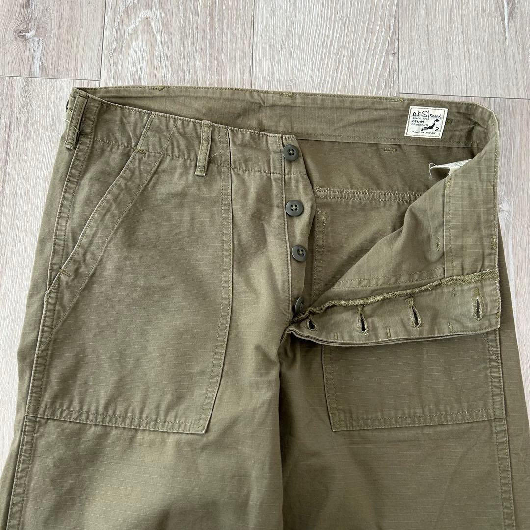 orSlow オアスロウ リップストップ ベイカーパンツ ファティーグ 2