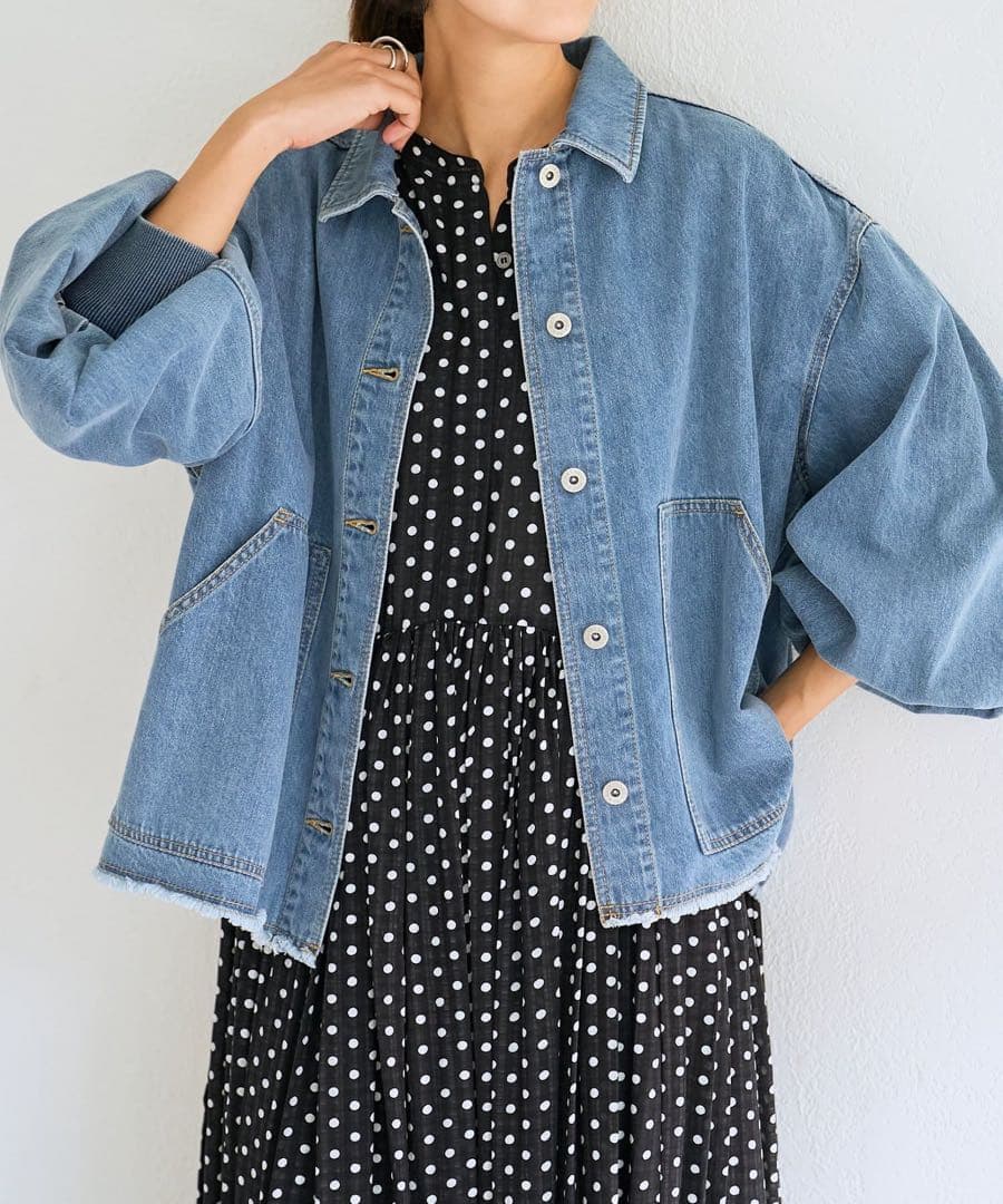 未使用に近いBEARDSLEYビアズリー パフ袖デニムジャケット29,700