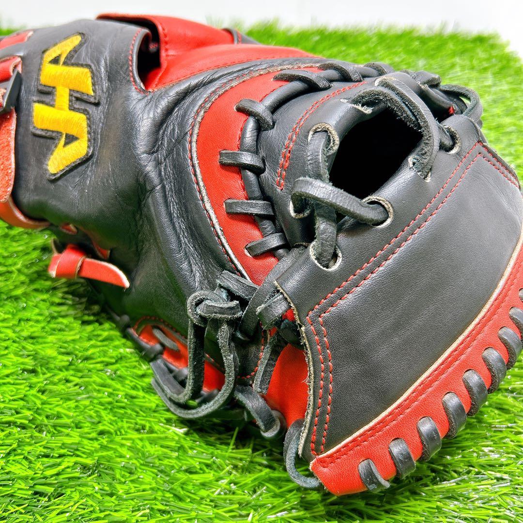 【美品】ハタケヤマ 軟式 キャッチャーミット 甲斐モデル 大人用