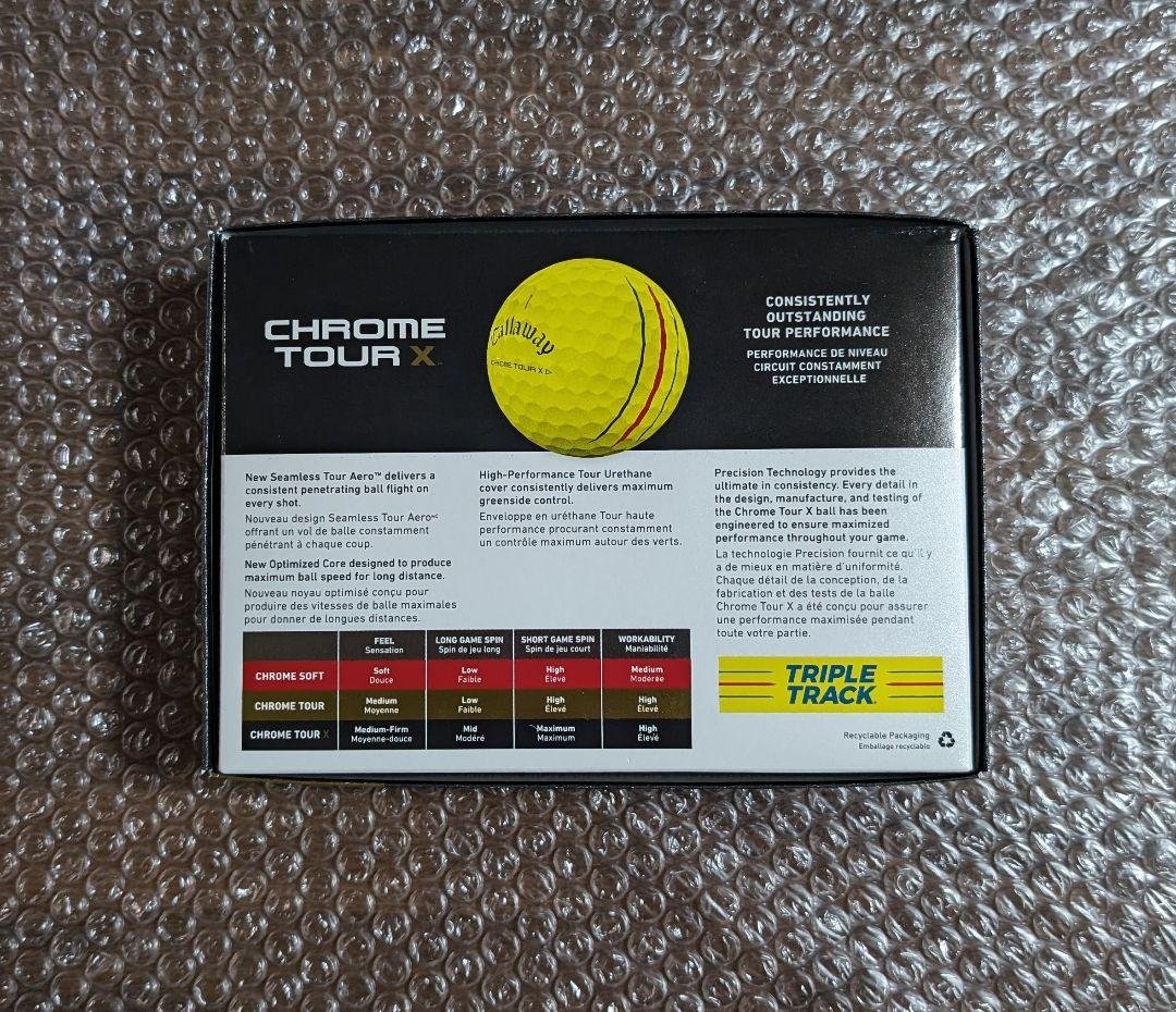 新品　キャロウェイ クロムツアーX イエロー トリプルトラック　3ダース