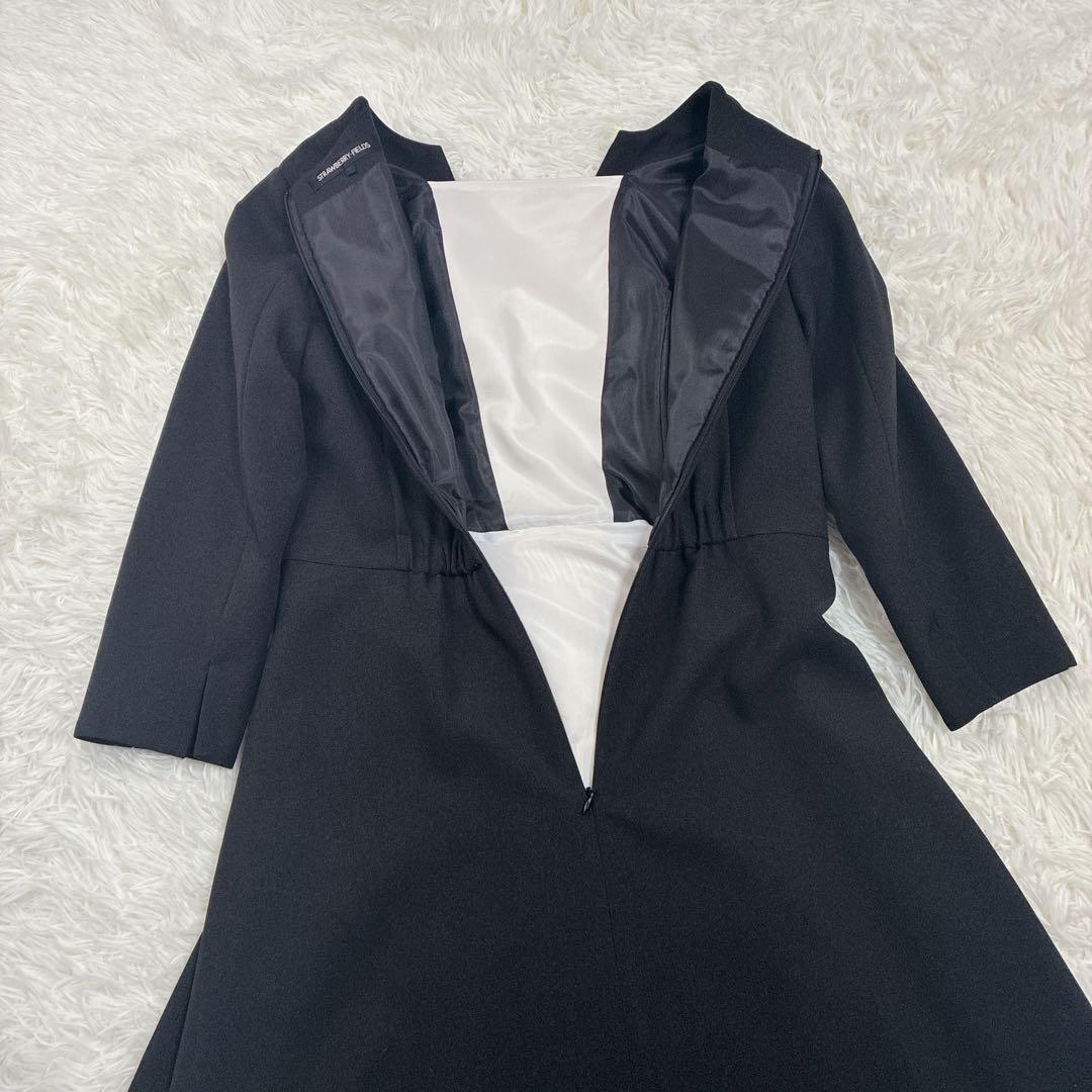 【未使用級】 ストロベリーフィールズ センタープリーツ ロング ワンピース 黒