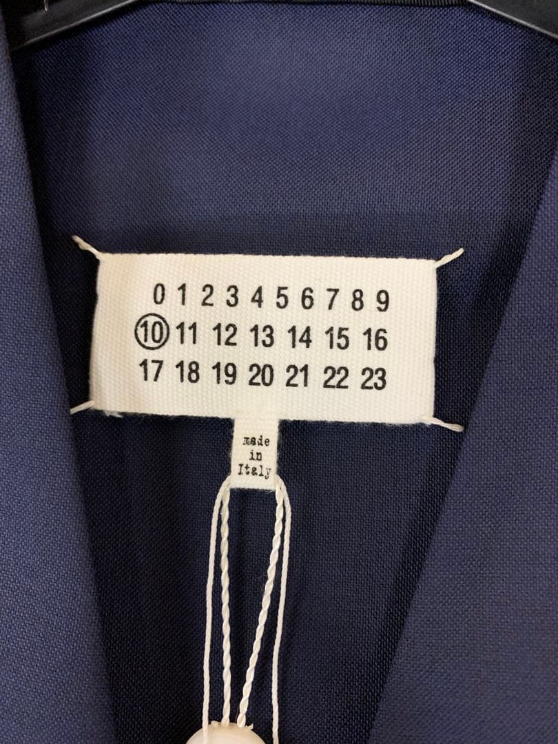 MAISON MARGIELA ネイビー ノーカラージャケット