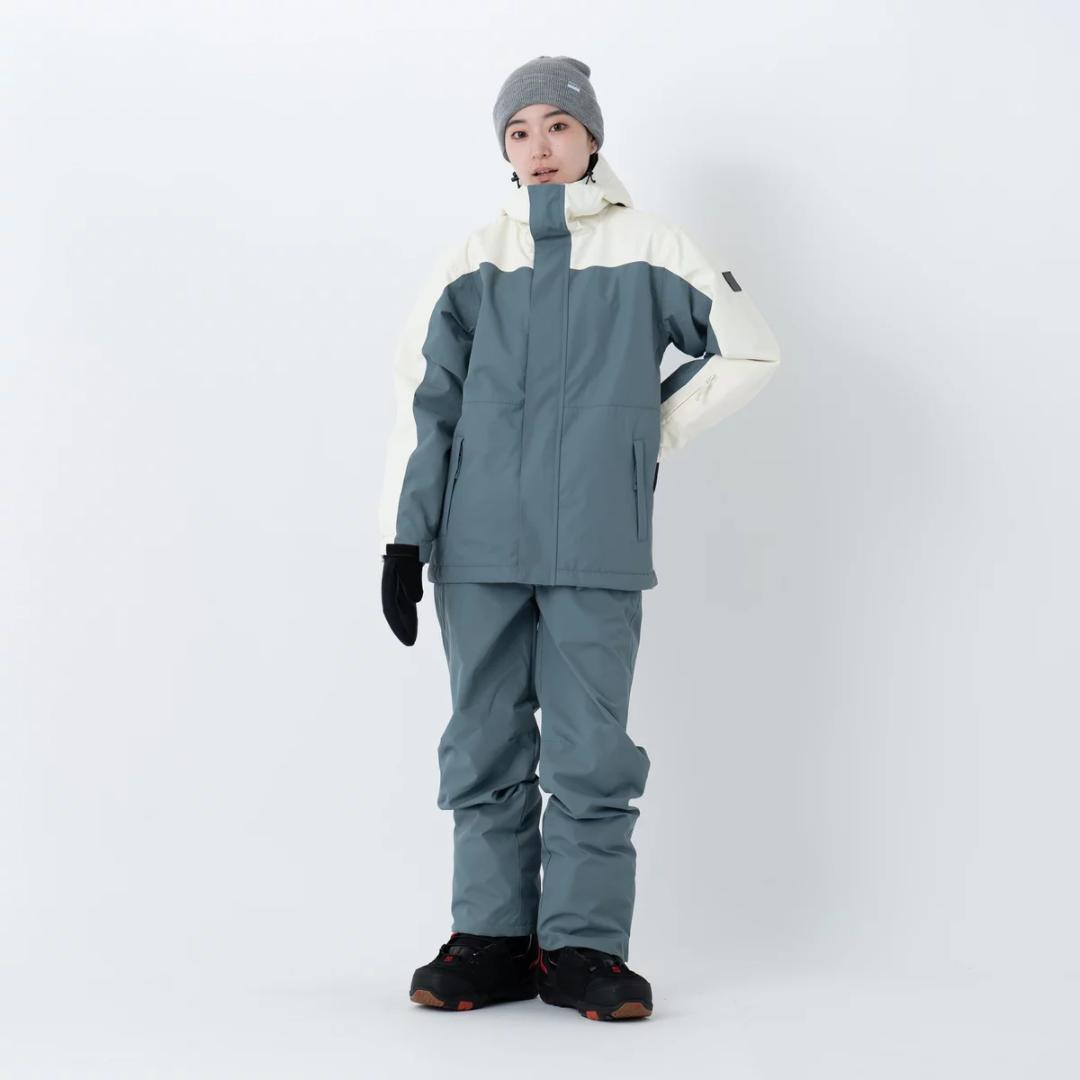 オーシャンパシフィック スノーウェア レディース L クリーム/ダークグレー