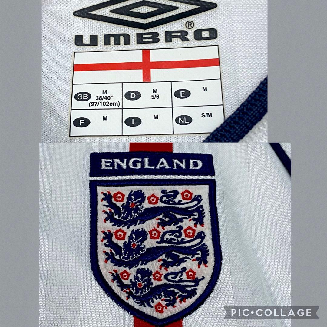 イングランド代表　2002年 レプリカ　長袖　ホームユニフォーム　M