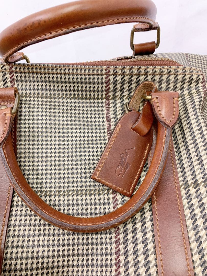 6SDM29 POLO チェック柄 ボストンバッグ