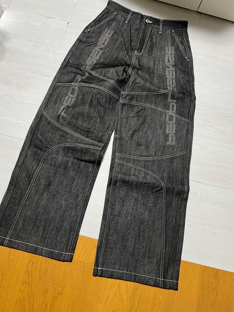 パンツ peoplesense Curved Black Raw Denim Jeans