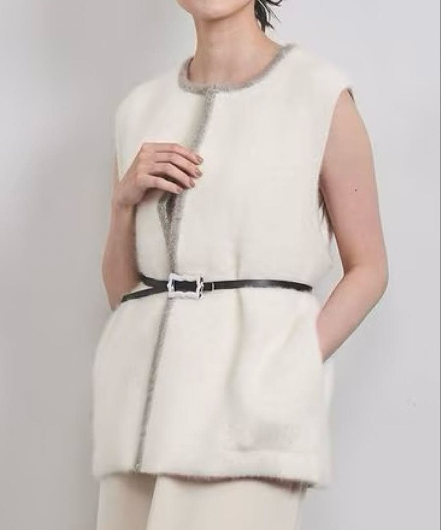 【極美品】UNITED ARROWS フォックス カシミヤ ニットベスト