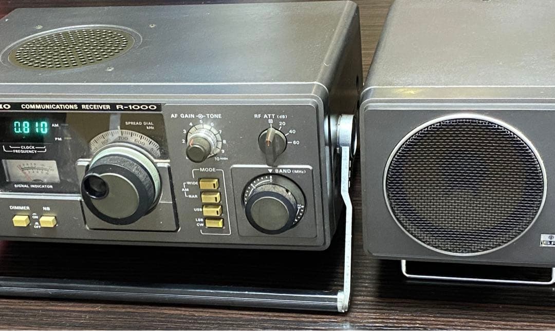 TRIO /トリオ R-1000 通信型受信機&スピーカー 通電確認済み