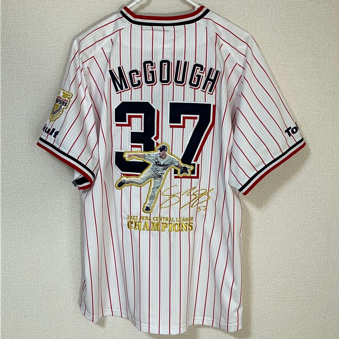 マクガフ ヤクルトスワローズ ユニフォーム 優勝記念 刺繍 【タグ付き新品】XL