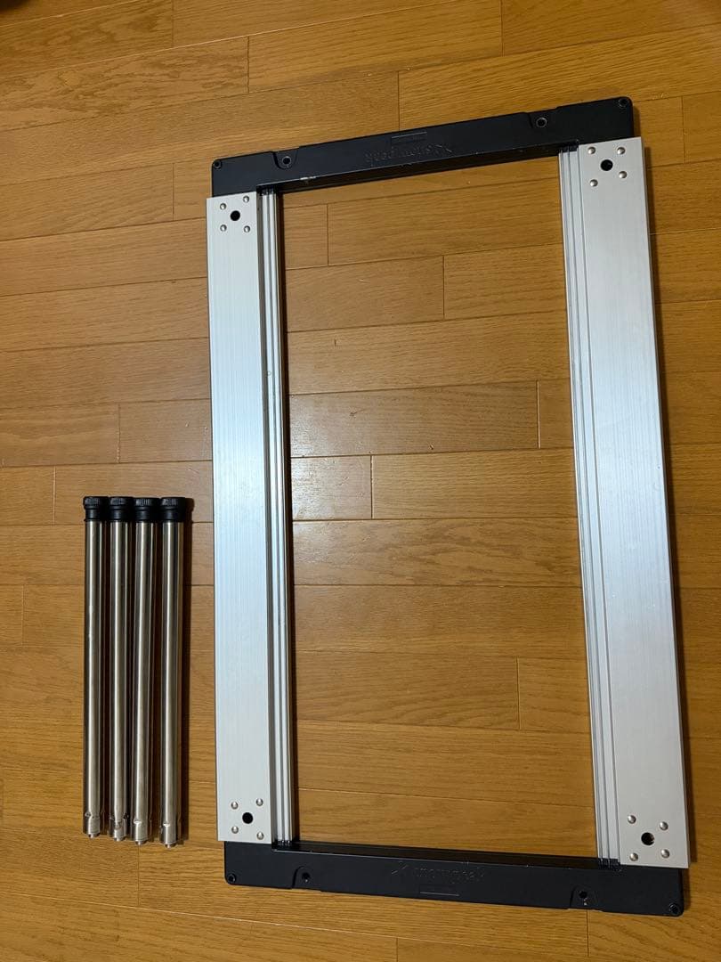 【美品】IGTアイアングリルテーブル　400脚・ウッドW竹セット