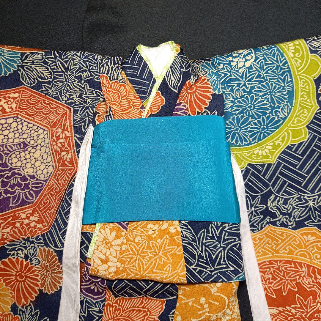 市松人形　12号 正絹　着物　兵児帯　男の子　女の子　ドール