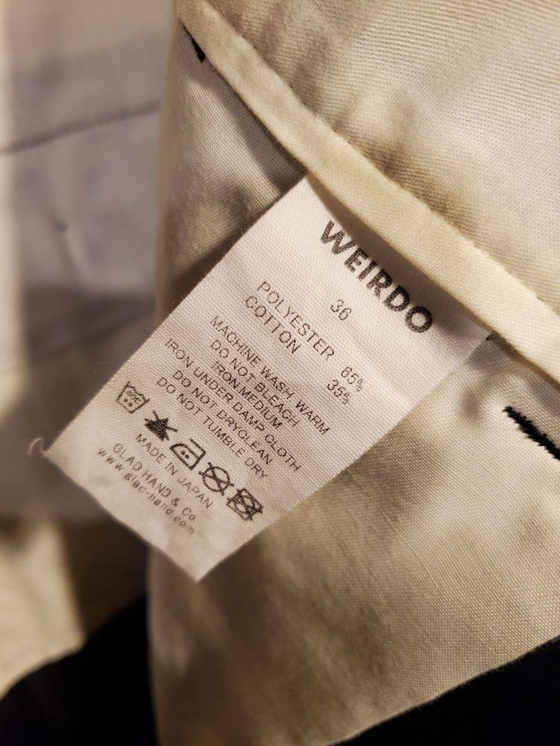 WEIRDO ウィアード 黒 チノパン GLAD HAND グラッドハンド