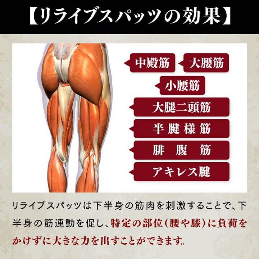 リライブスパッツ　メンズ　L L 前開き　ブラック