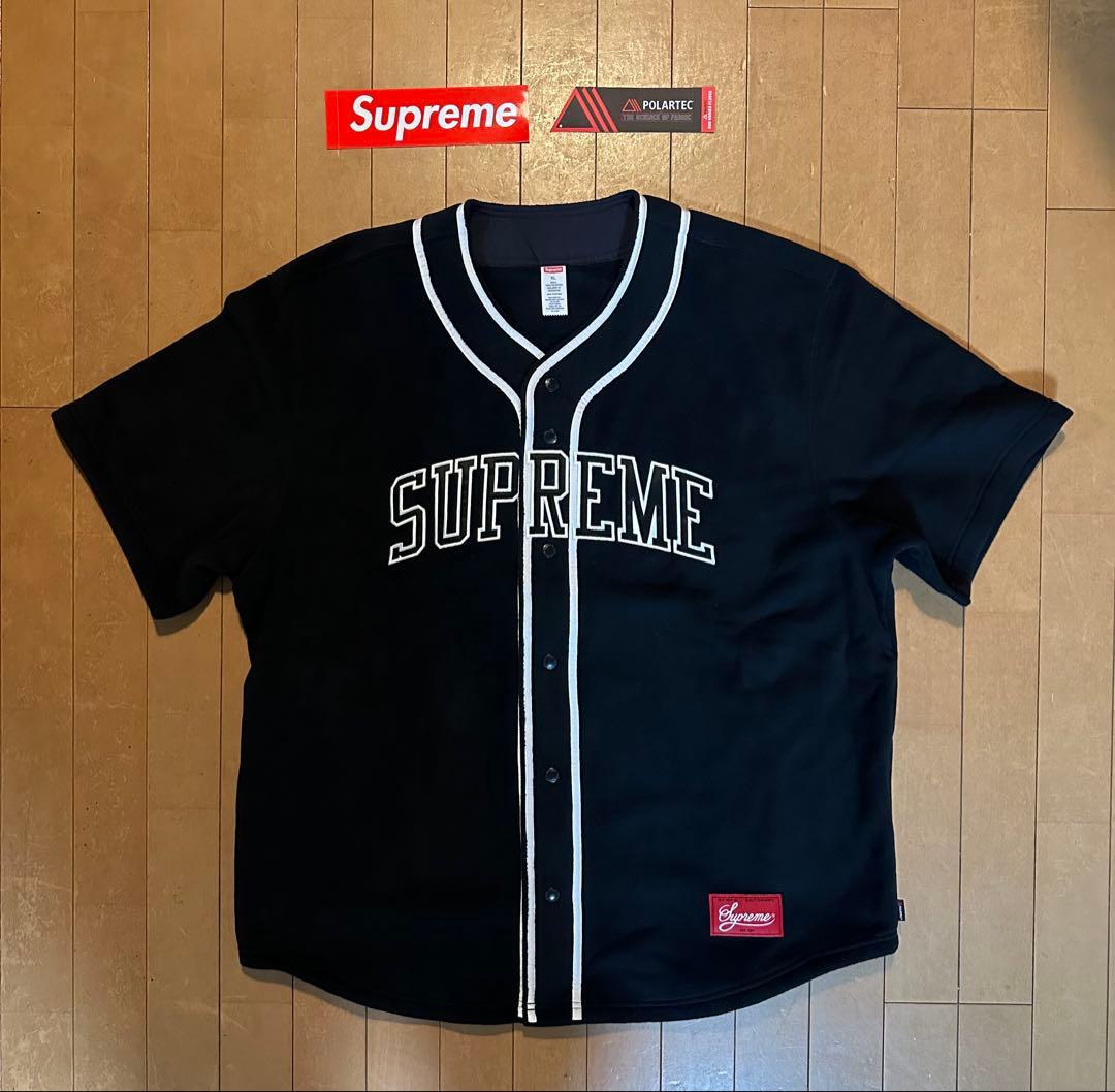 新品Supreme Polartec Baseball Jersey Black