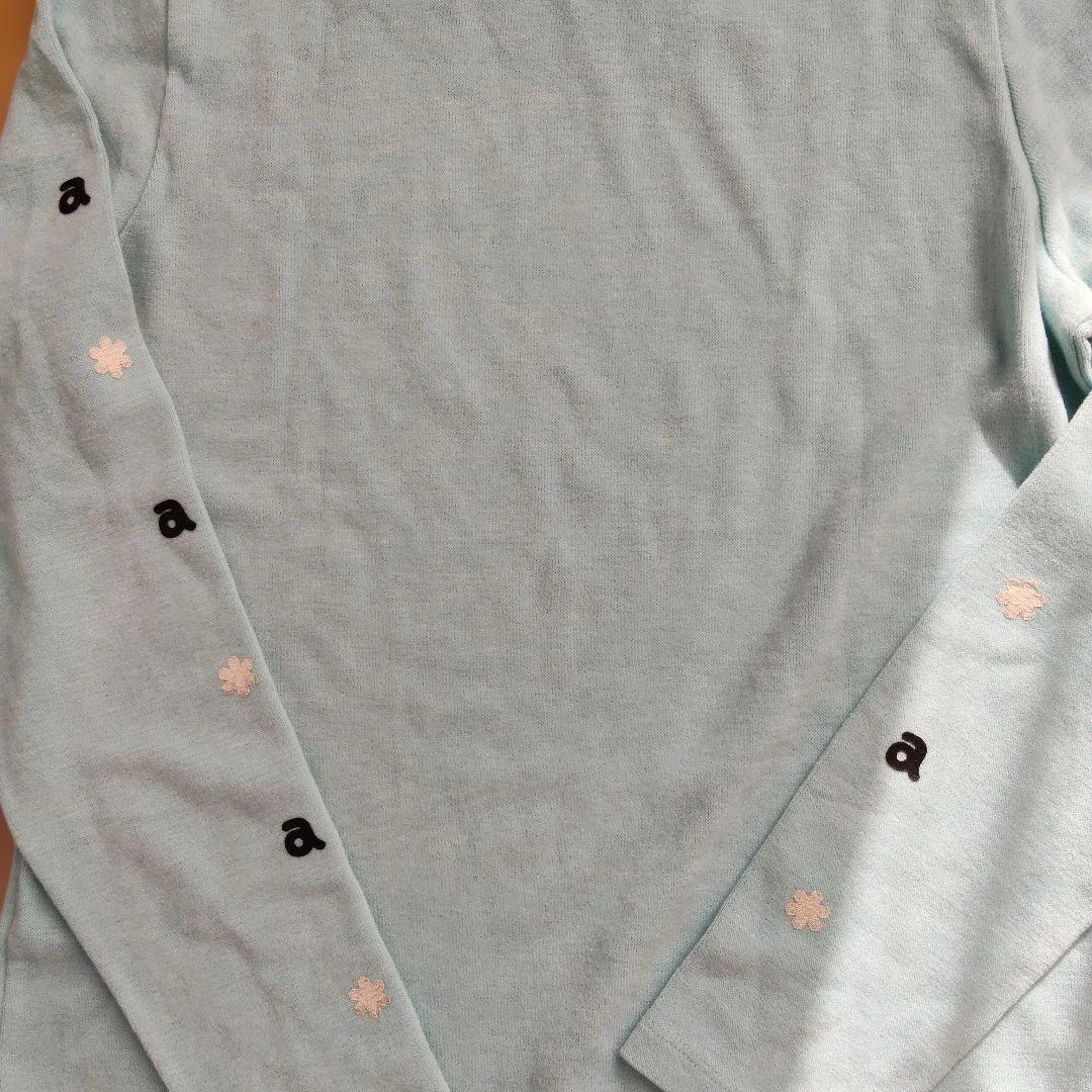 archivio モックネックフリースシャツ 水色