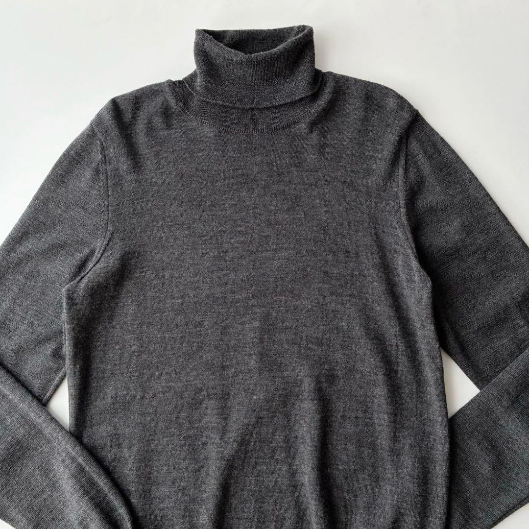 イタリア製 ZANONE 12G ハイゲージ タートルネック セーター 48