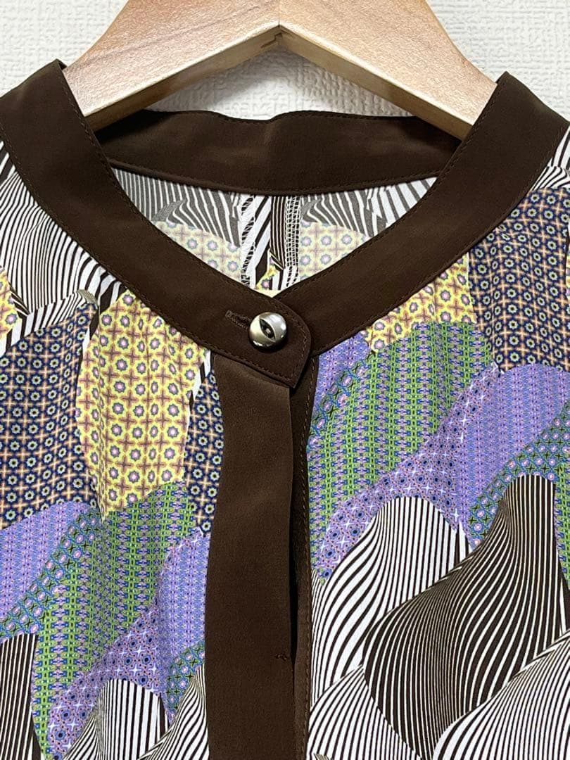 新品タグ付・42,900円☆HIROKO BIS/プリントワンピース ◎手洗い可