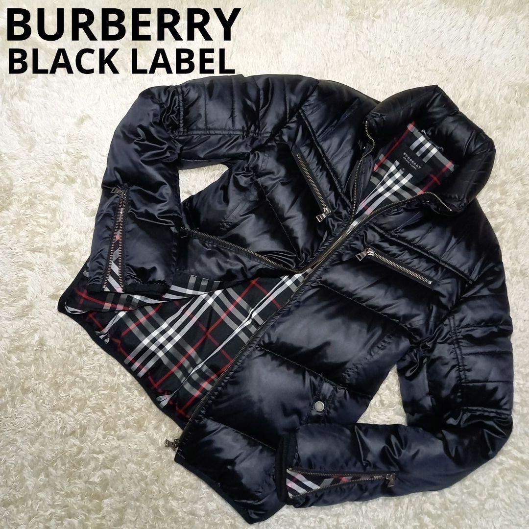 バーバリー　ブラックレーベル　ライダース　ダウンジャケット　サイズM　ホースロゴ