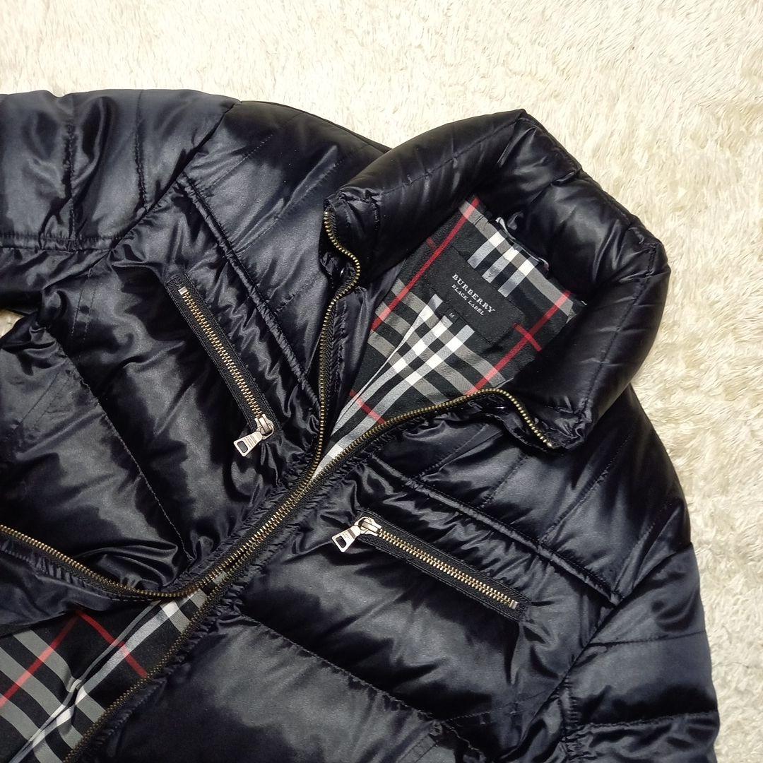 バーバリー　ブラックレーベル　ライダース　ダウンジャケット　サイズM　ホースロゴ
