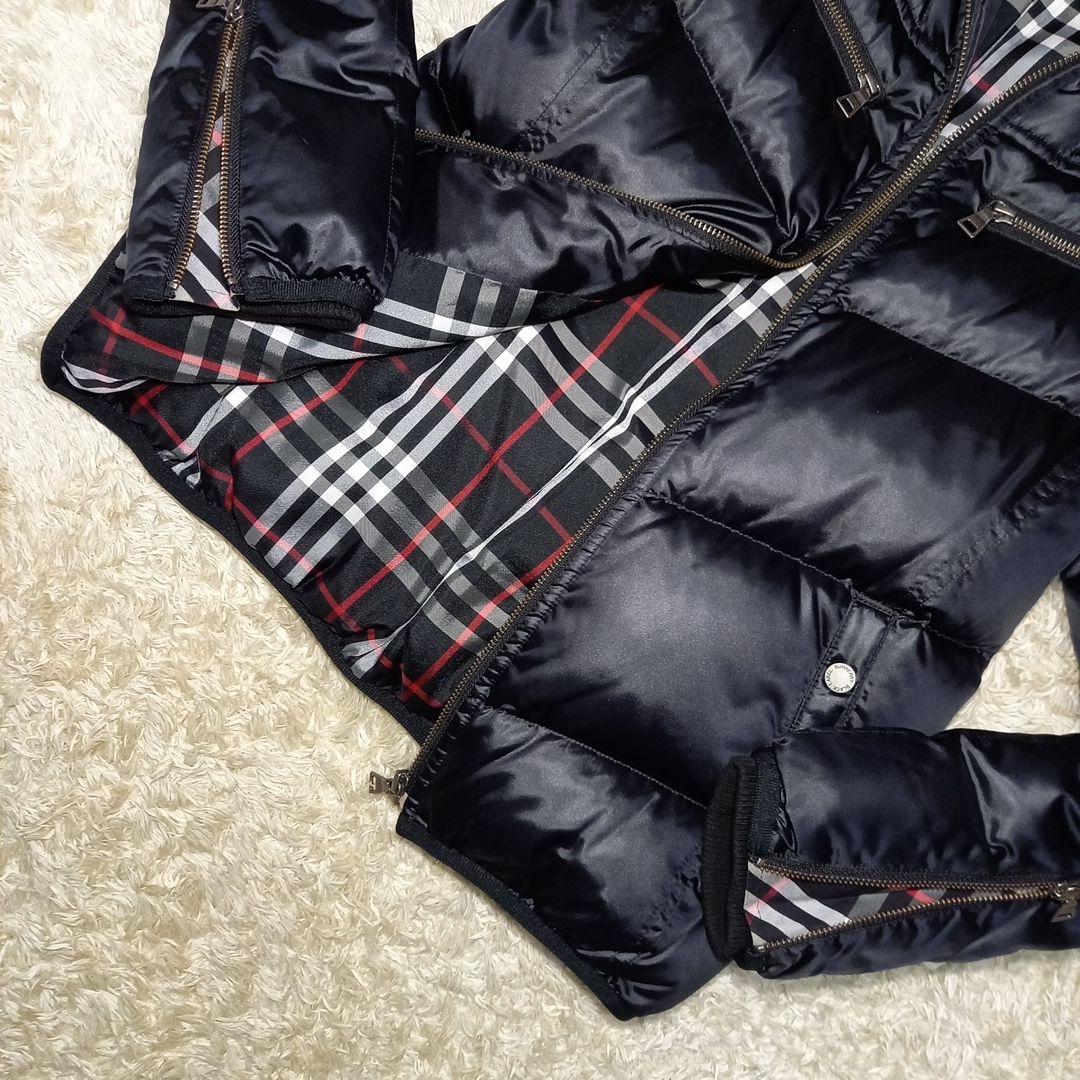 バーバリー　ブラックレーベル　ライダース　ダウンジャケット　サイズM　ホースロゴ