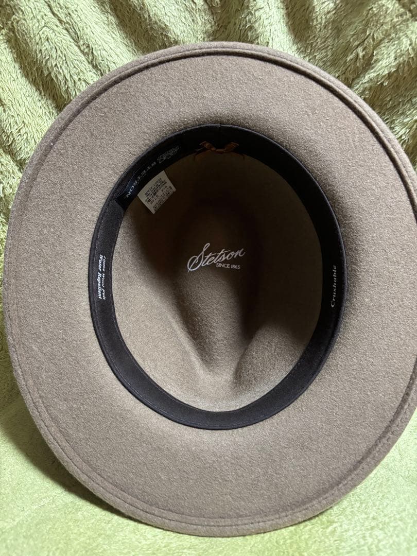 ★ステットソン★中折れ帽子★ベージュ★57センチ★ウールハット★クラッシャブル★
