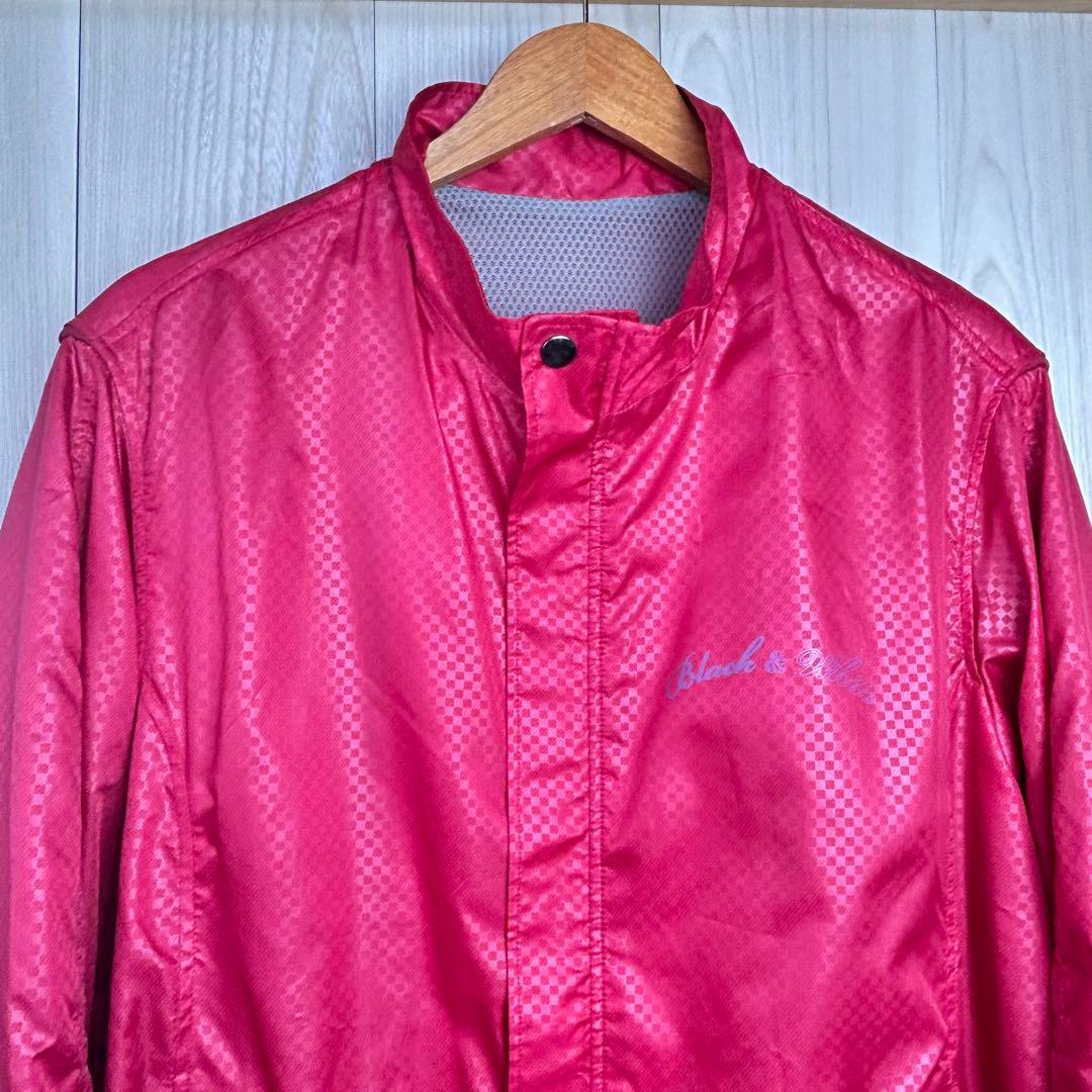 【メンズ】ブラック＆ホワイト 薄手ジャケットLLサイズ　ブルゾン