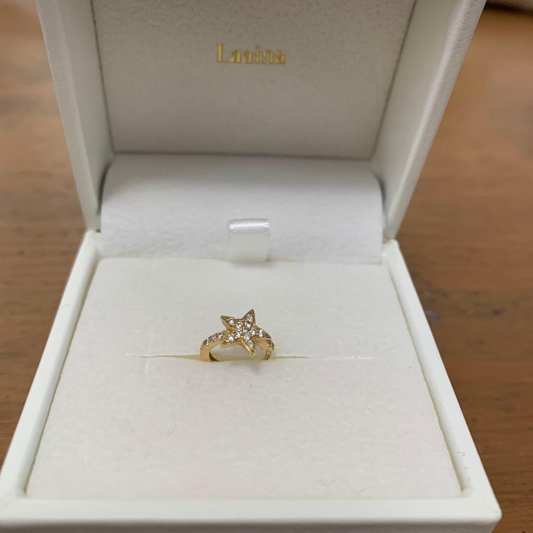 ラアイナ スターピアス 18kゴールド ダイヤモンド 片耳 ドゥーズィエムクラス
