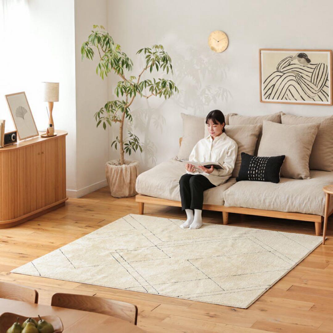 洗える 抗菌ラグマット Clumore 130×190 長方形