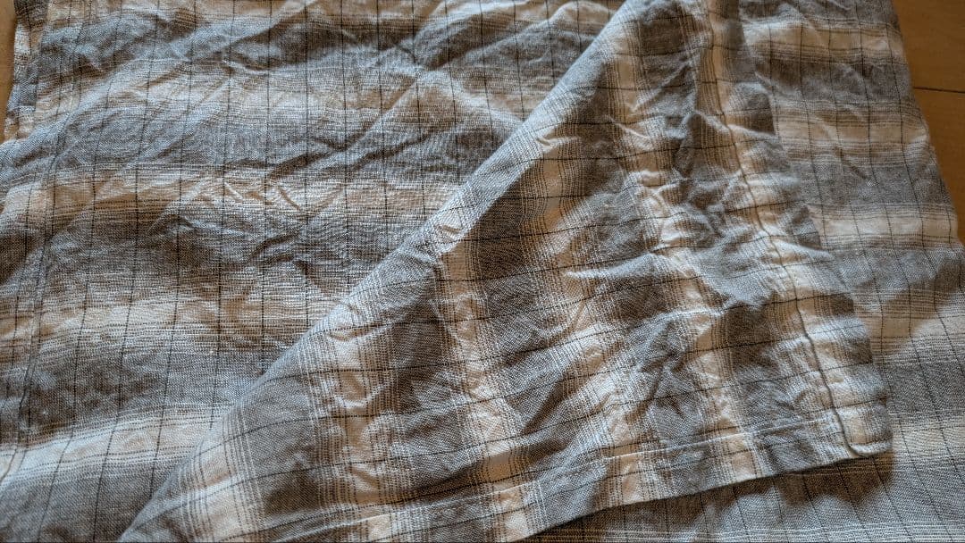 アースリネンシーツ チェック柄 プラグインアース