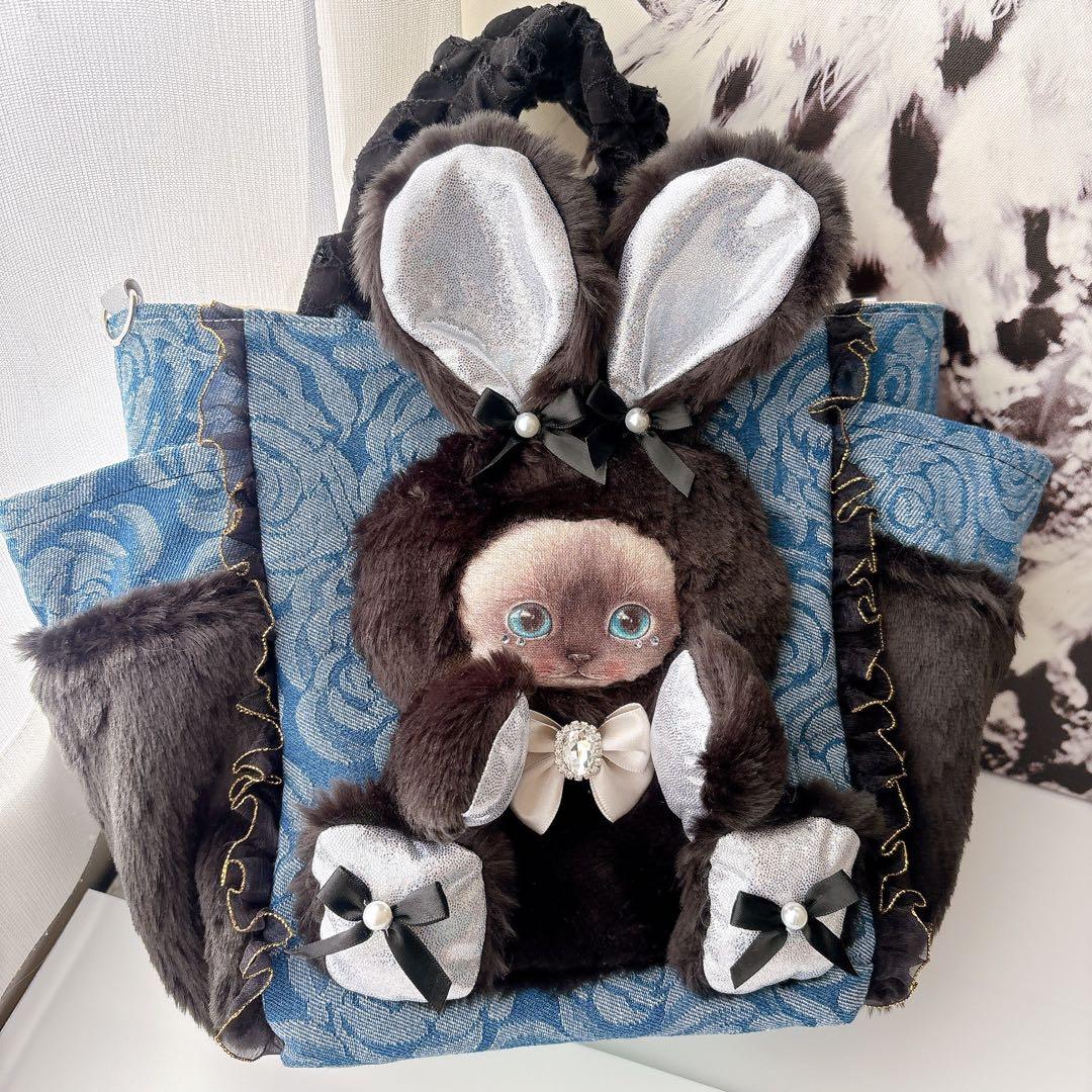 ゆ*ら様 コヤンイサムチョン　薔薇柄クラウディちゃん　ブラックファー