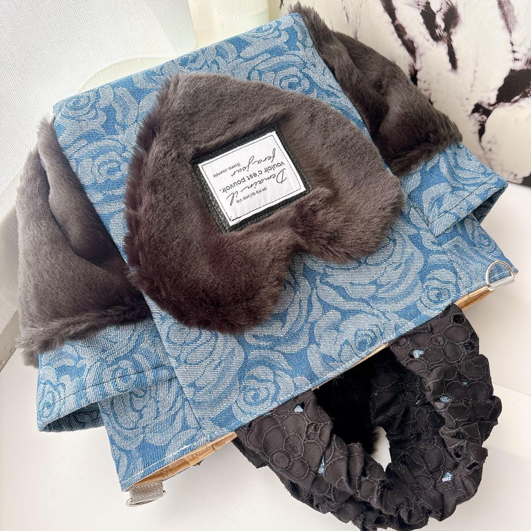 ゆ*ら様 コヤンイサムチョン　薔薇柄クラウディちゃん　ブラックファー