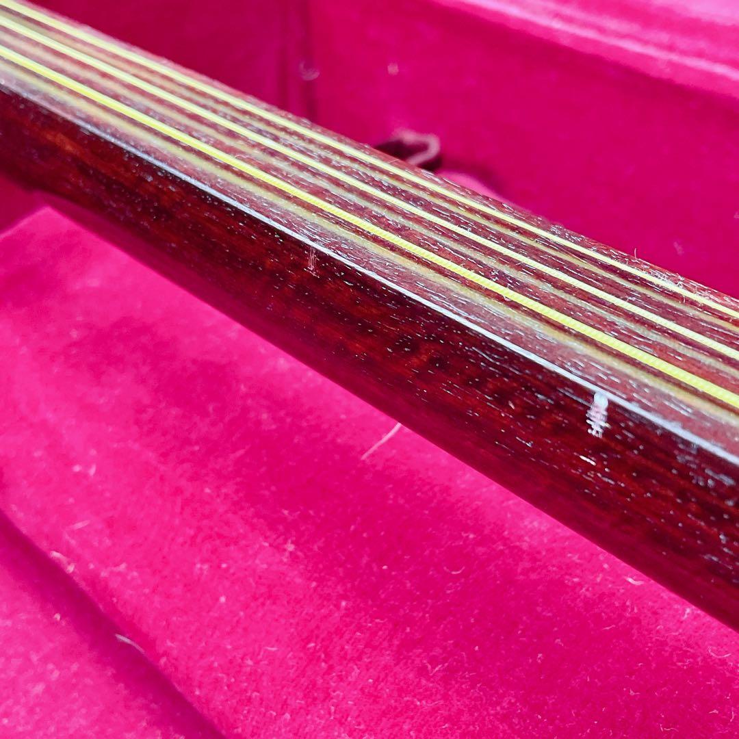 三味線 中棹 トチ紅木 子持ち綾杉胴 K9 一本溝 角胸