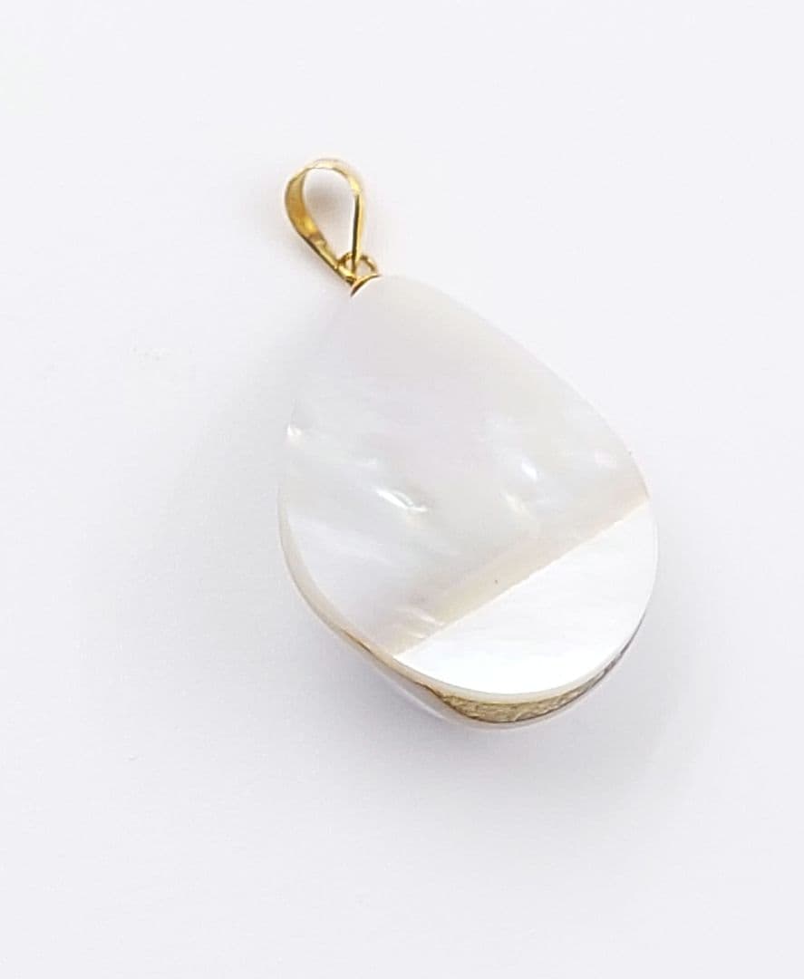 K18 マベパール ネックレストップ 本真珠 ティアドロップ 雫型