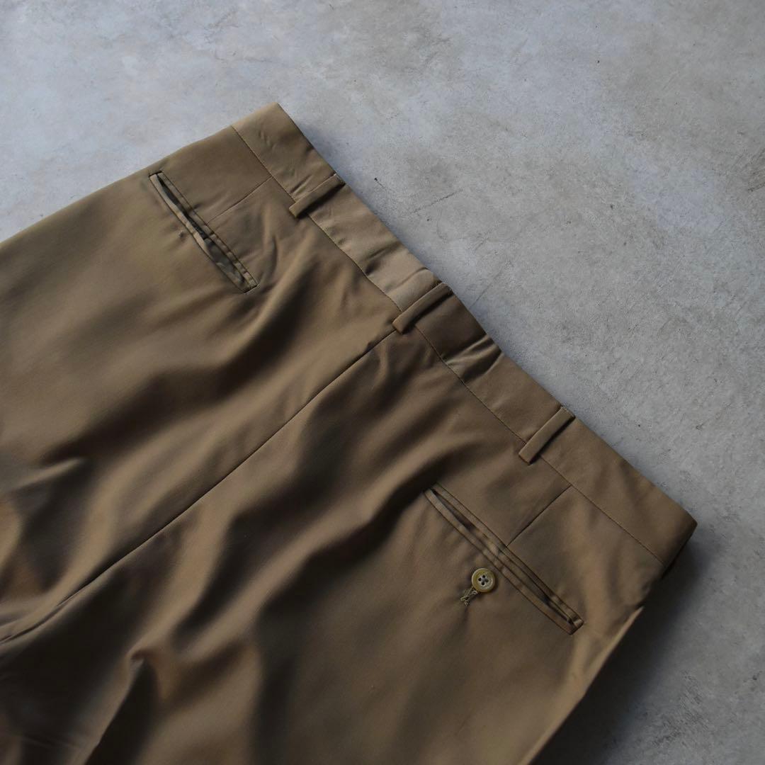 90s ラルフローレン ギャバジンウール ツータックスラックス W35 L30