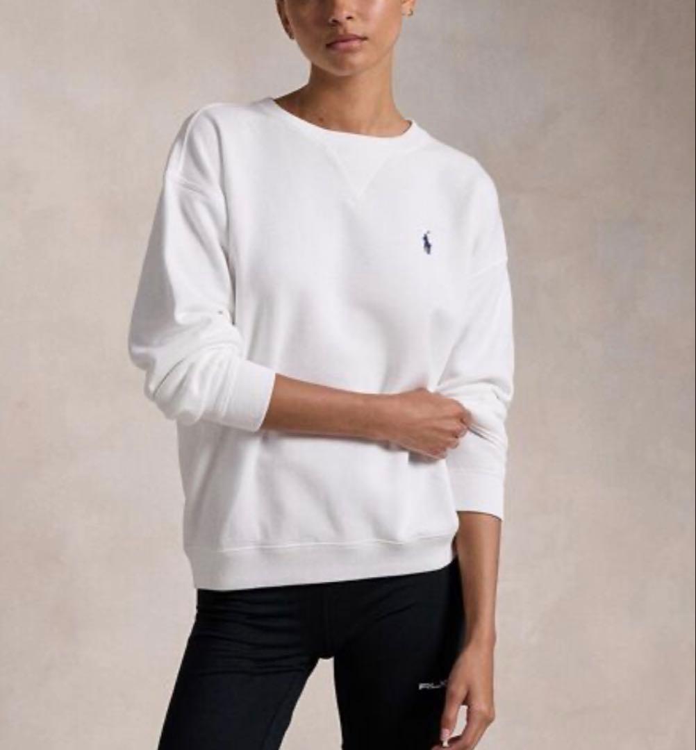 美品　ポロラルフローレン　現行　M ポニー　スウェット　トレーナー　裏起毛　白