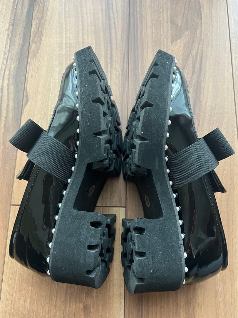 【美品】ドノバン パールリボンローファー Sサイズ