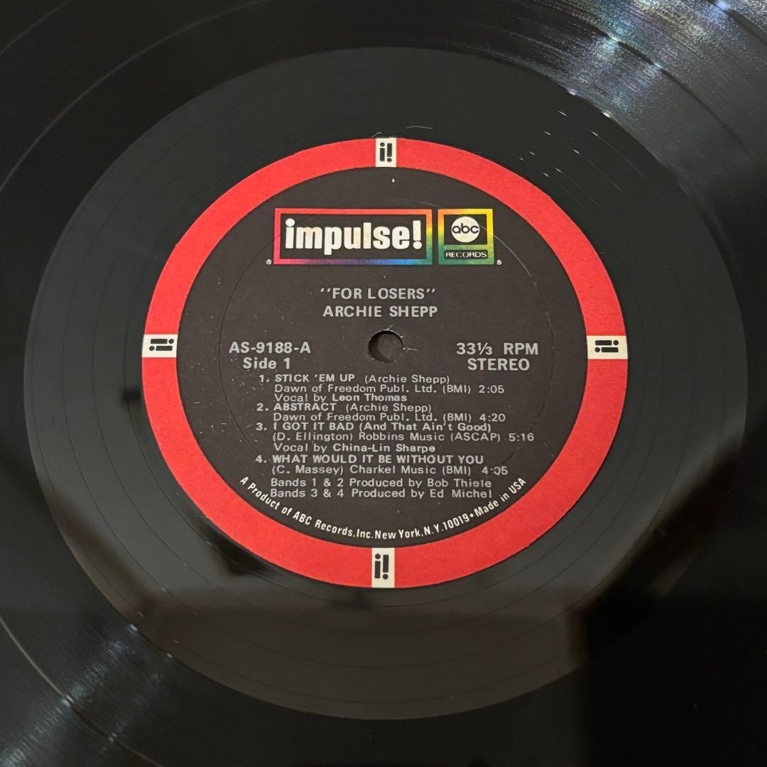 レコード Archie Shepp For Losers ジャズ レアグルーヴ