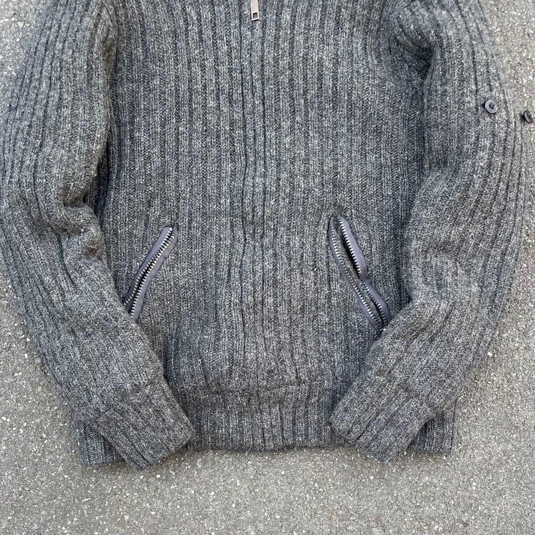 【真贋不明】Stone  ストーンアイランド ジップニットフーディ