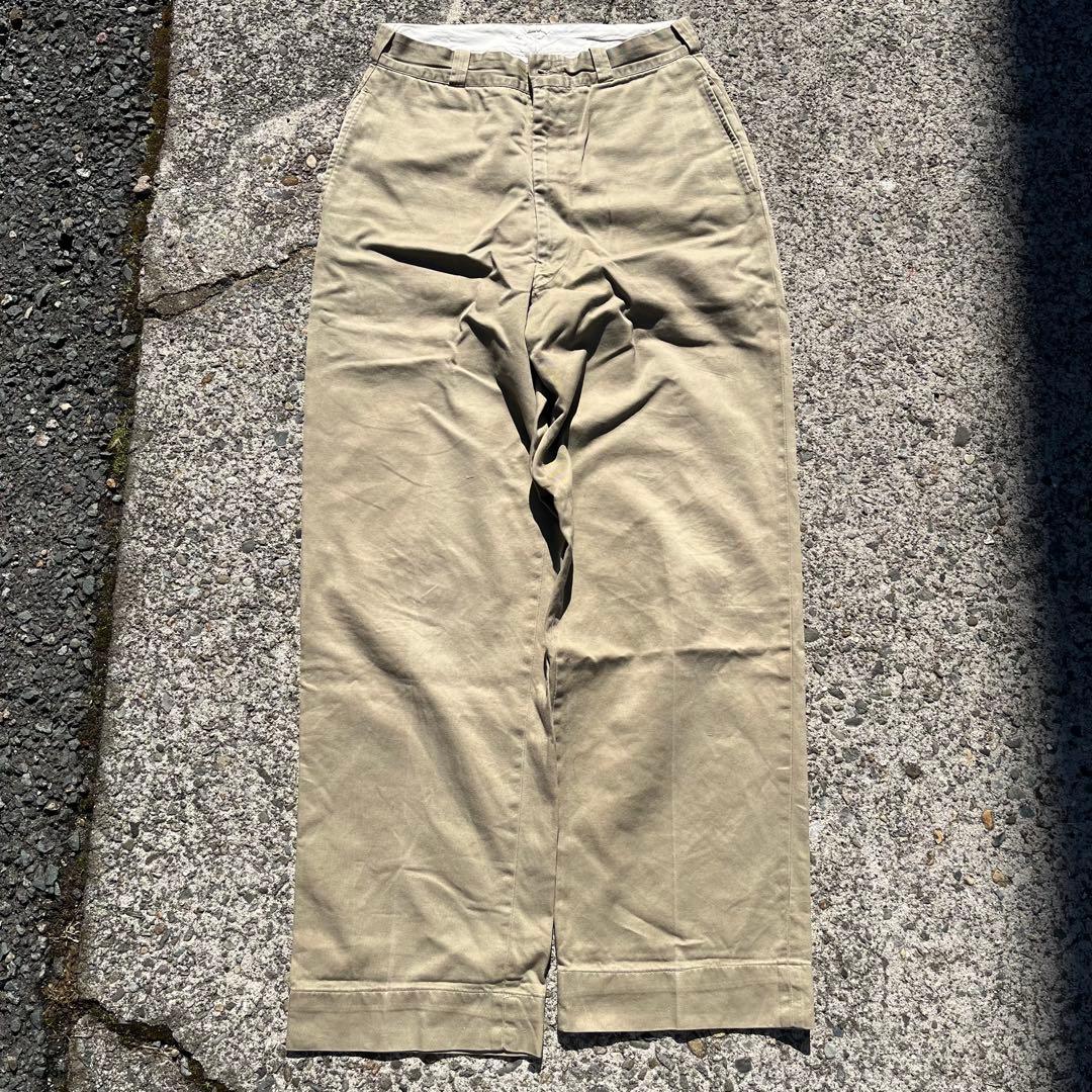 60s U.S.Army チノ トラウザーズ チノパン カーキ ワイド 50s