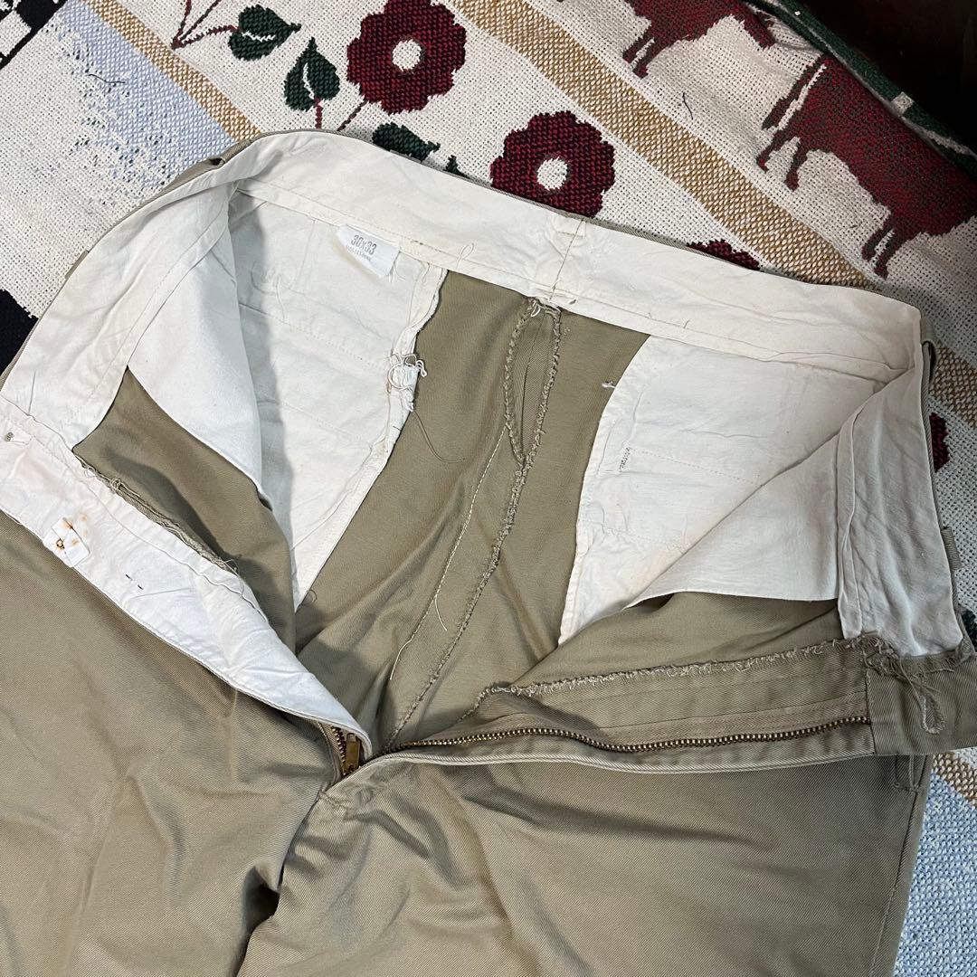 60s U.S.Army チノ トラウザーズ チノパン カーキ ワイド 50s