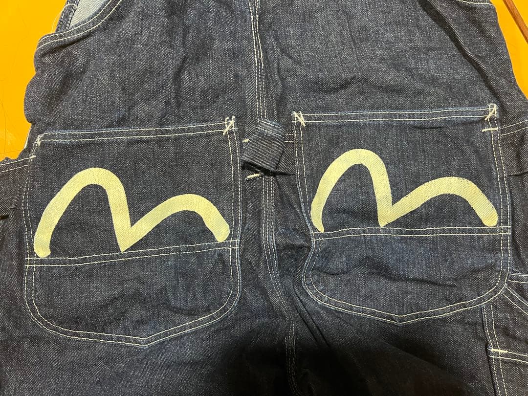 ★希少★EVISU エヴィス カンガルー デニムオーバーオール 32